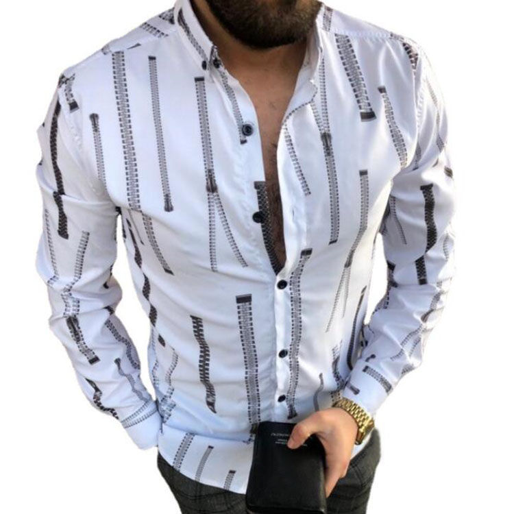 Miniature : Un homme en Chemise d'automne pour homme blanche vue de face
