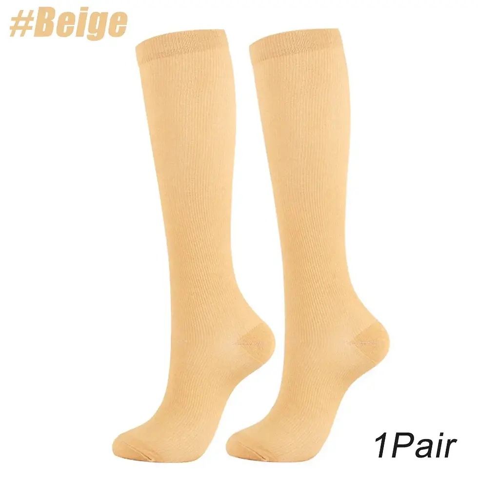 Miniature : 1 paire de Chaussettes de Compression en Cuivre jaunes