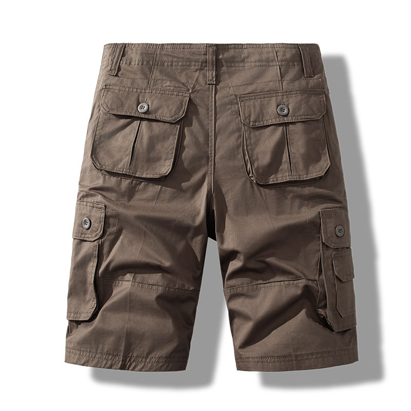 Thumbnail: Pantalon Court Cargo en Coton pour Homme chocolat