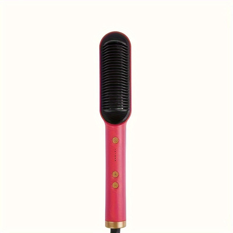 Thumbnail: Peigne Électrique 2 en 1 pour Cheveux Raides rose