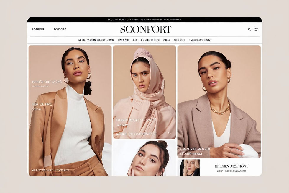 Portrait de la boutique de vêtements en ligne "sconfort.com", vue de l'intérieur 1.