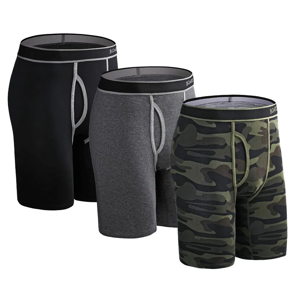 Miniature : Lot de 3 Boxers à Jambes Longues pour Homme 12