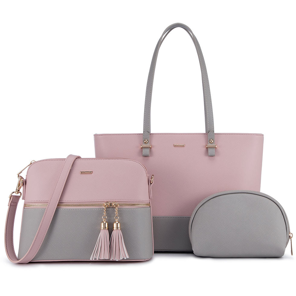 Thumbnail: Ensemble 3 pièces de sac à main vue de face 10