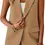 Thumbnail: Femme portant un Blazer Femme Sans Manches kaki