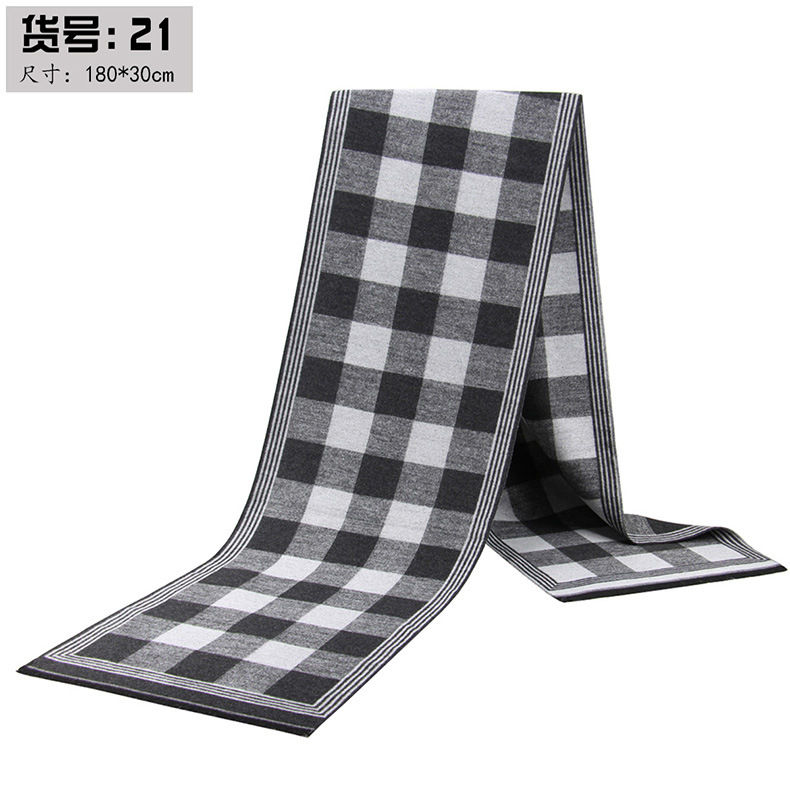 Thumbnail: Écharpe Classique à Carreaux en Cachemire pour Homme 25