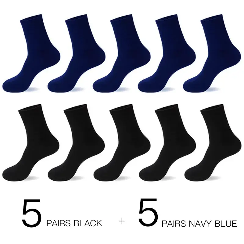 Miniature : Styles 10 paires/lot chaussettes pour hommes d'affaires vue de face 2