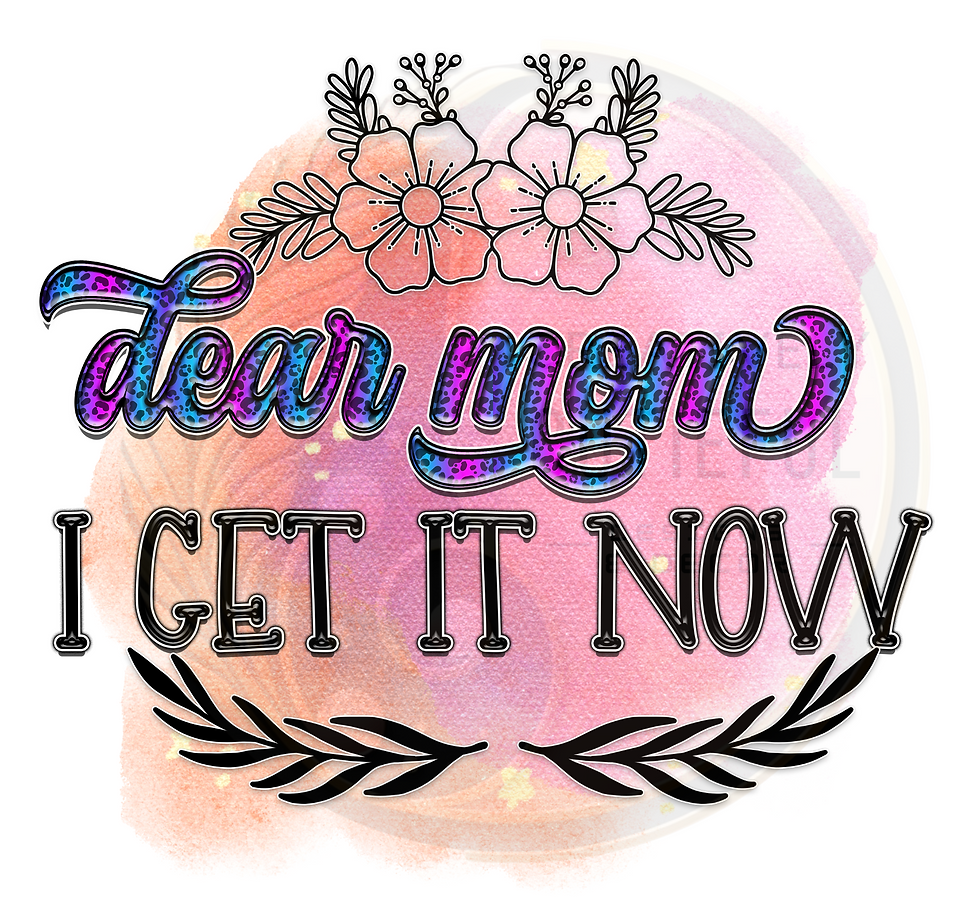 Dear Mom, I get it Now Instant Download Tumbler Wrap PDF