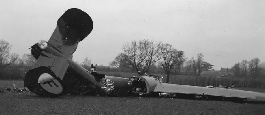 Photographie d'un bombardier B-24 qui s'est crashé