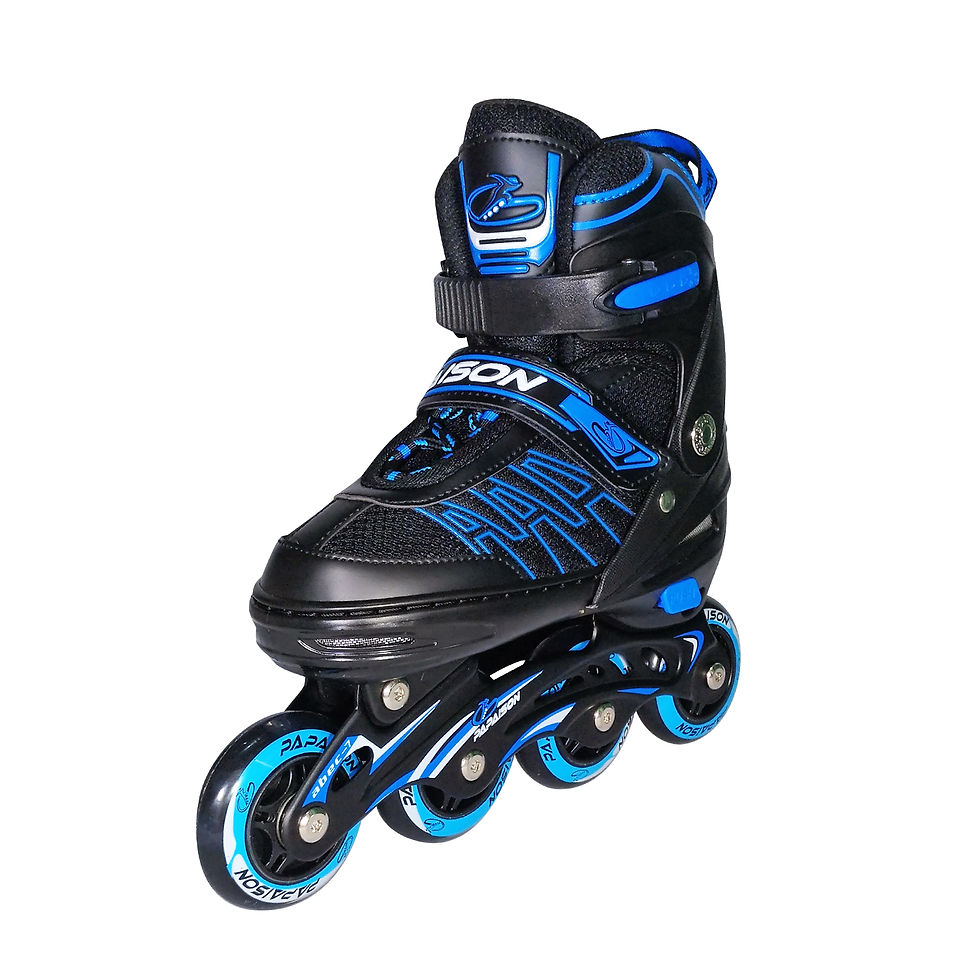 Thumbnail: PA Papaison Adjustable Inline Roller Skates (E030) Medium/Large/XLarge - Blue