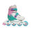 Thumbnail: Squad Skates Rave Adj. Inline Skates for Kids (XS/EU27-L/EU39) -Green/Pink/White