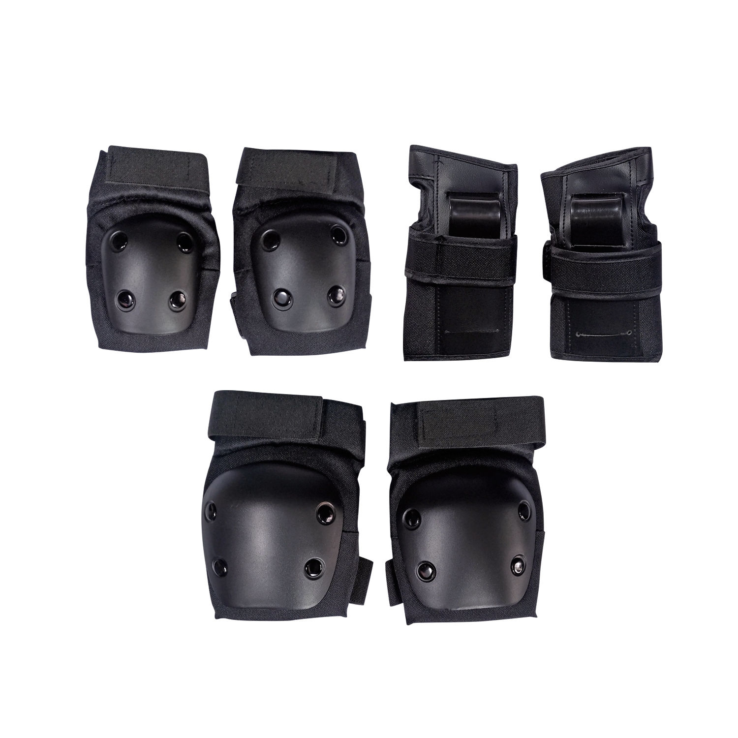 Chaser 6 pcs. Protective Gear Set for Skating (E028) Small to Large - Black