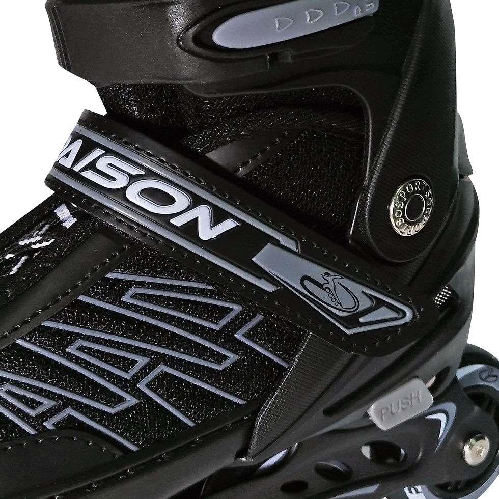 Thumbnail: PA Papaison Adjustable Inline Roller Skates (E030) Medium/Large/XLarge - Black