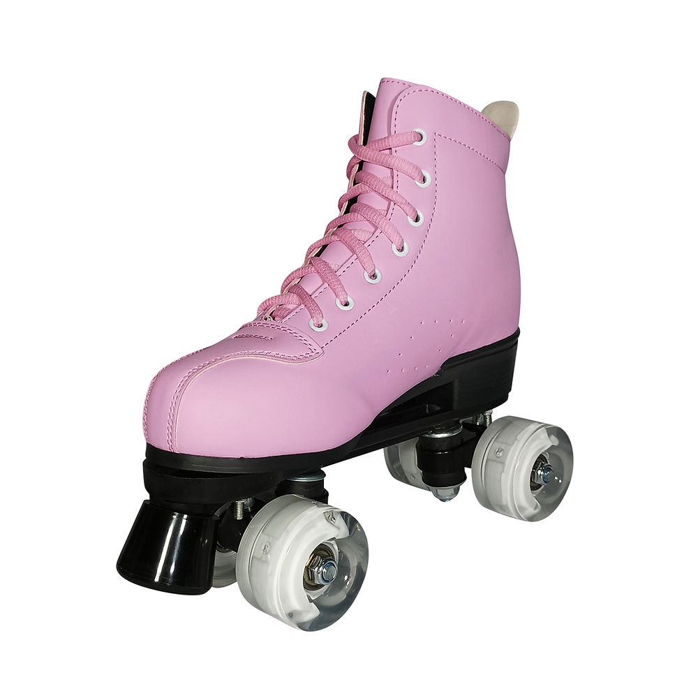 Thumbnail: Squad Skates Mellow Roller Skates with LED Wheels (F-675) EU35 to EU41 - Pink