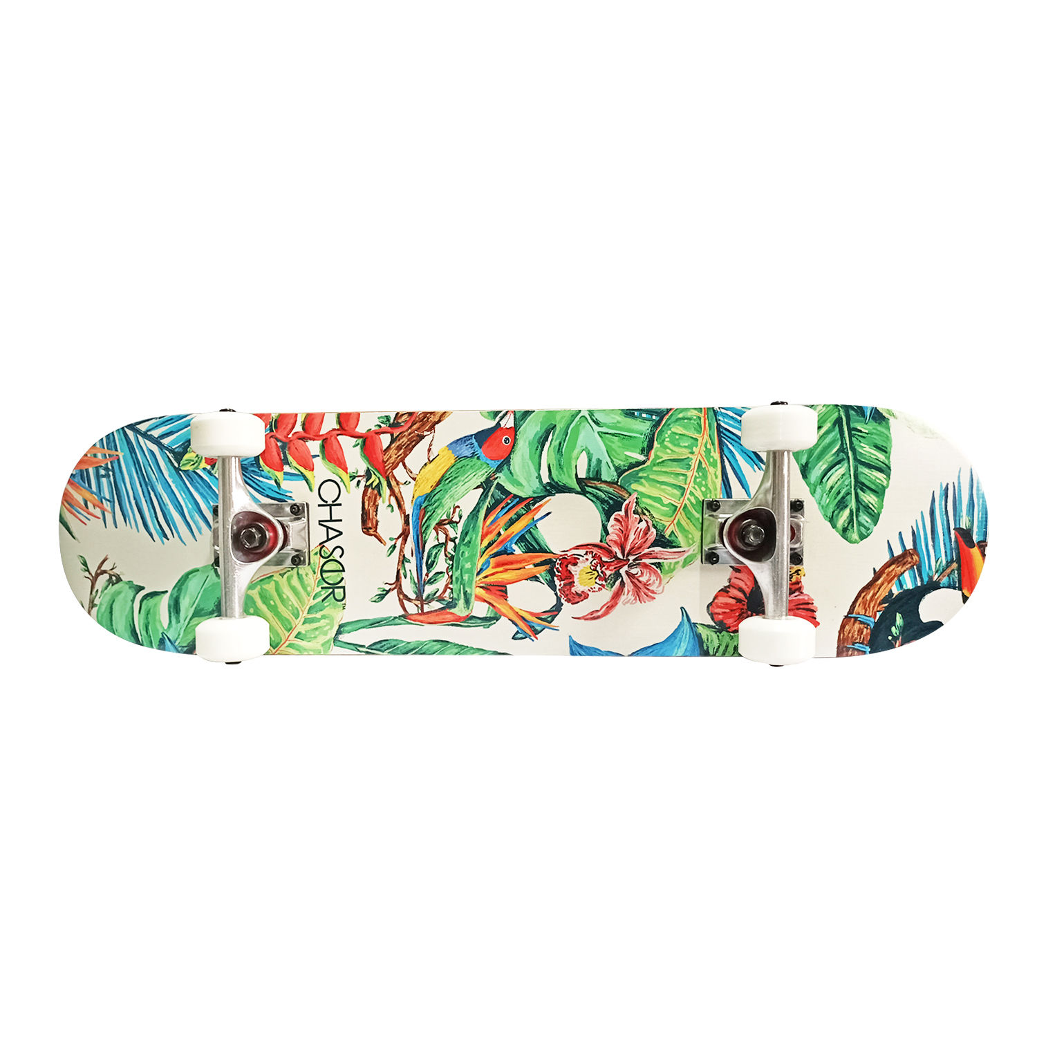 Chaser 31" Wooden Skateboard (V.2)-Tropical Skull