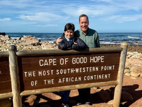 Scott and Karen NOT at the southernmost point of Africa