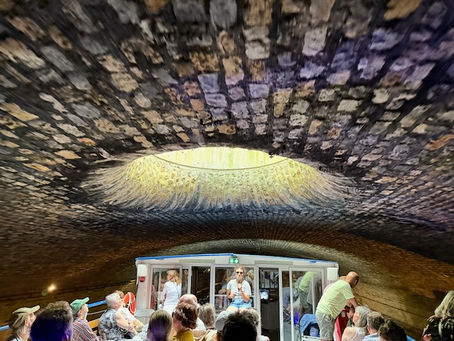 A vent hole leading to the surface as we float below the streets of Paris.