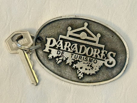 Our room key at the Old Mill Parador in Gijón, Spain