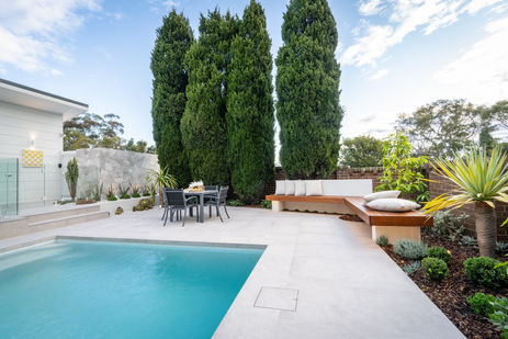 Landscaping courtyard with pool project Sutherland Shire