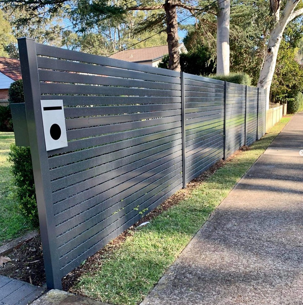 charcoal aluminium fence