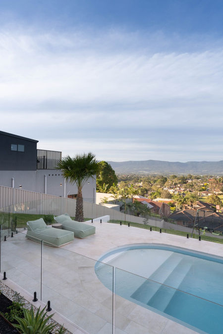 Curved Pool from the air