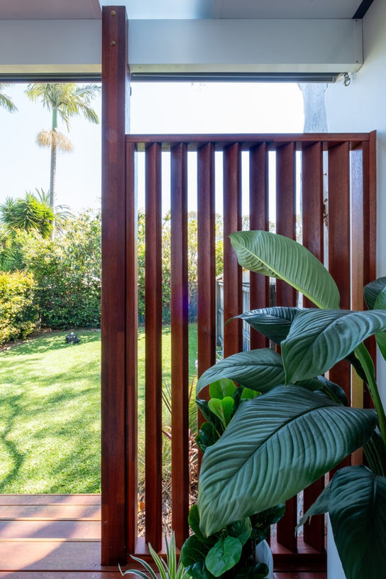 Timber Screen with plant Sutherland Shire
