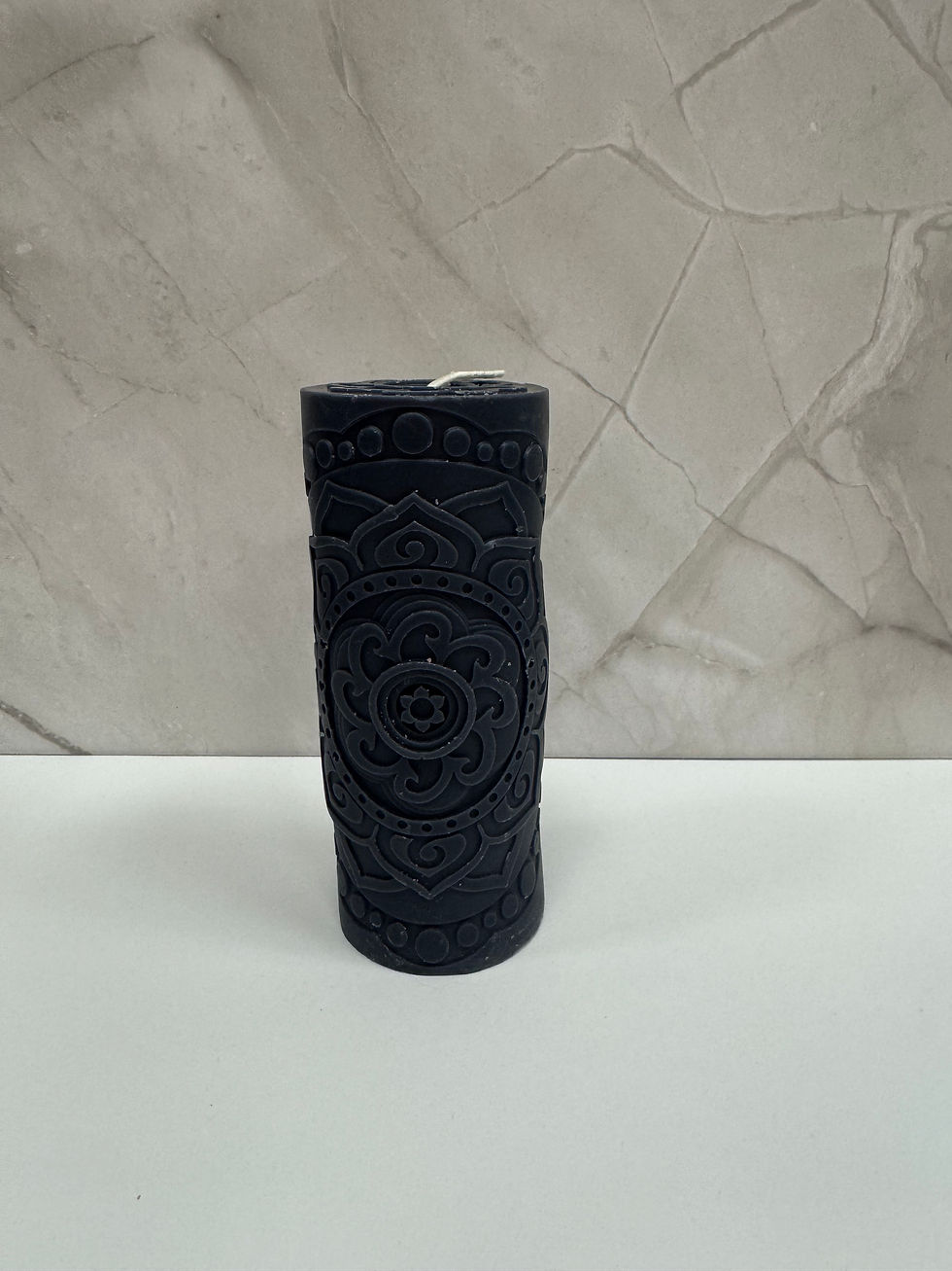 Decorative Candle Flowery Mandala