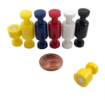 Whiteboard or fridge magnet pawns.