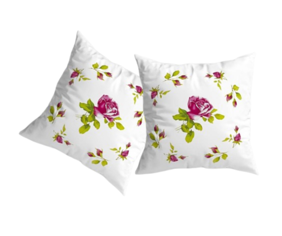Hobbytex English Rose 2 Cushion Cover Set, white background