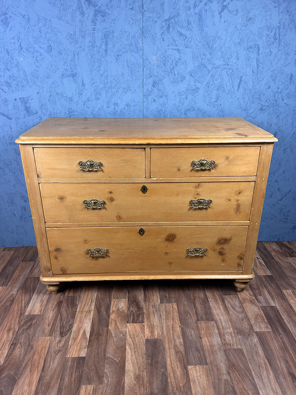 Thumbnail: Antique Early Victorian Pine Chest Of Drawers Large