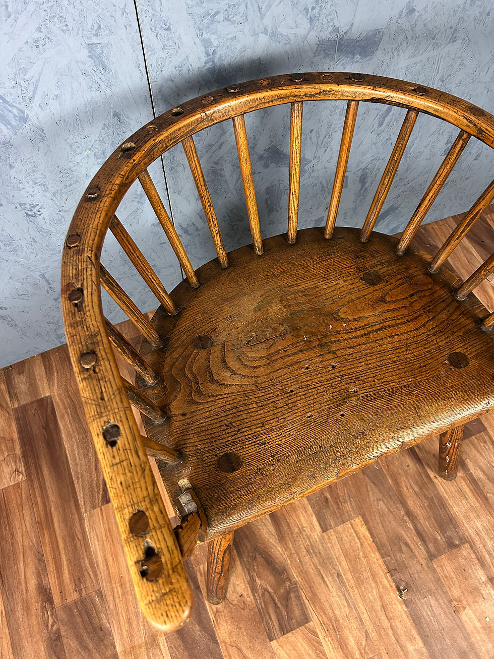 Thumbnail: Antique 19th Century Stick Back Chair Welsh Windsor Ash And Elm