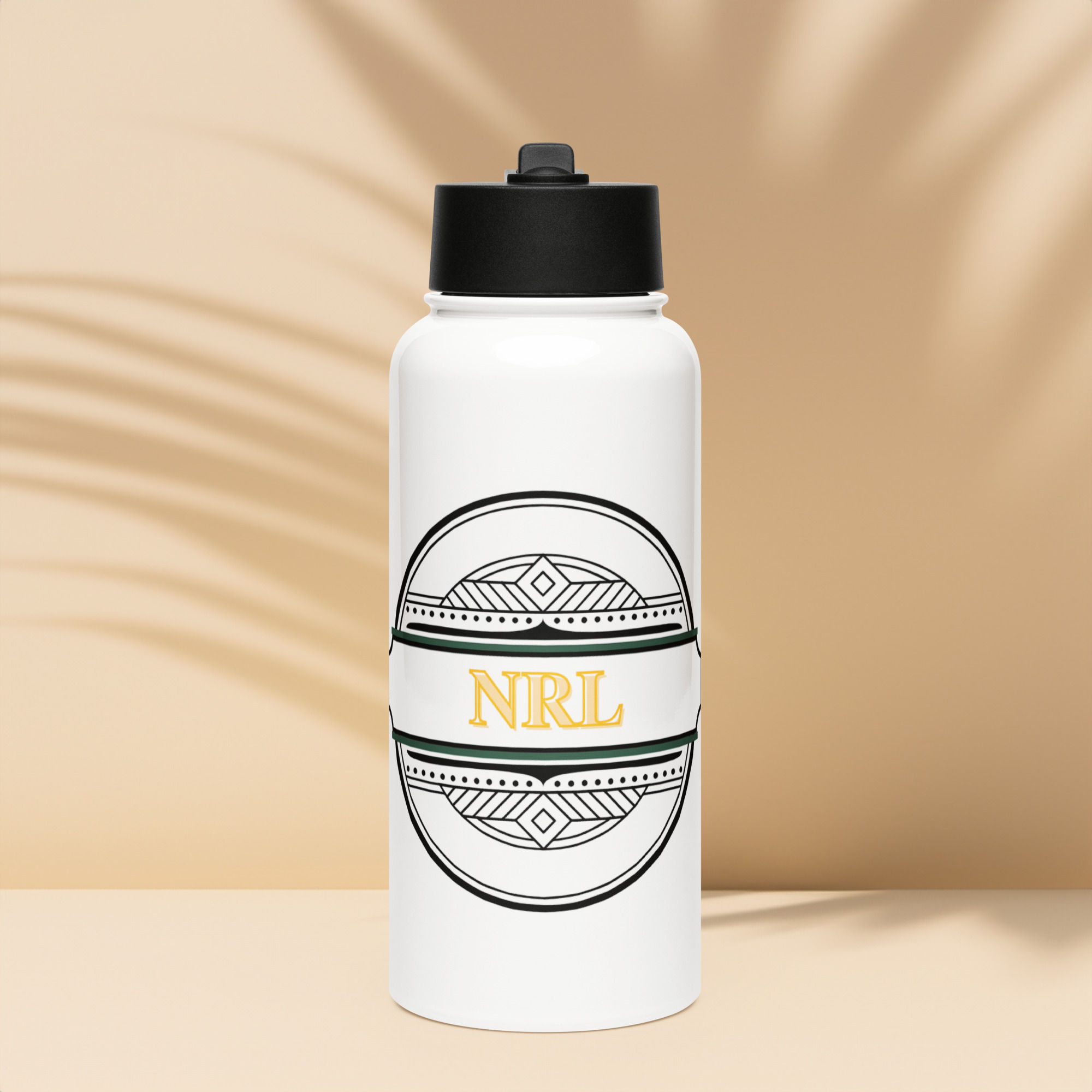 NRL Stainless steel water bottle with a straw lid