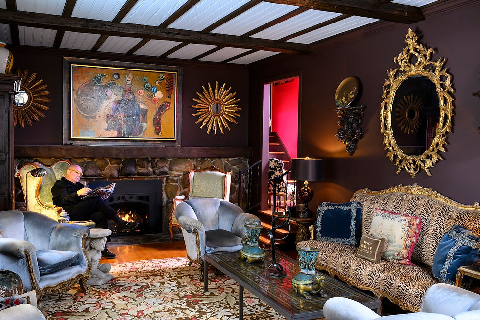 Richard LaVigné’s home, located not far from his store, is filled with beautiful pieces that reflect his eclectic and exquisite taste. The first piece that LaVigné purchased 65 years ago—a small, intricately crafted Japanese Kutani-style porcelain lidded jar—remains a part of his personal collection, which is visible next to where LaVigné is seated.