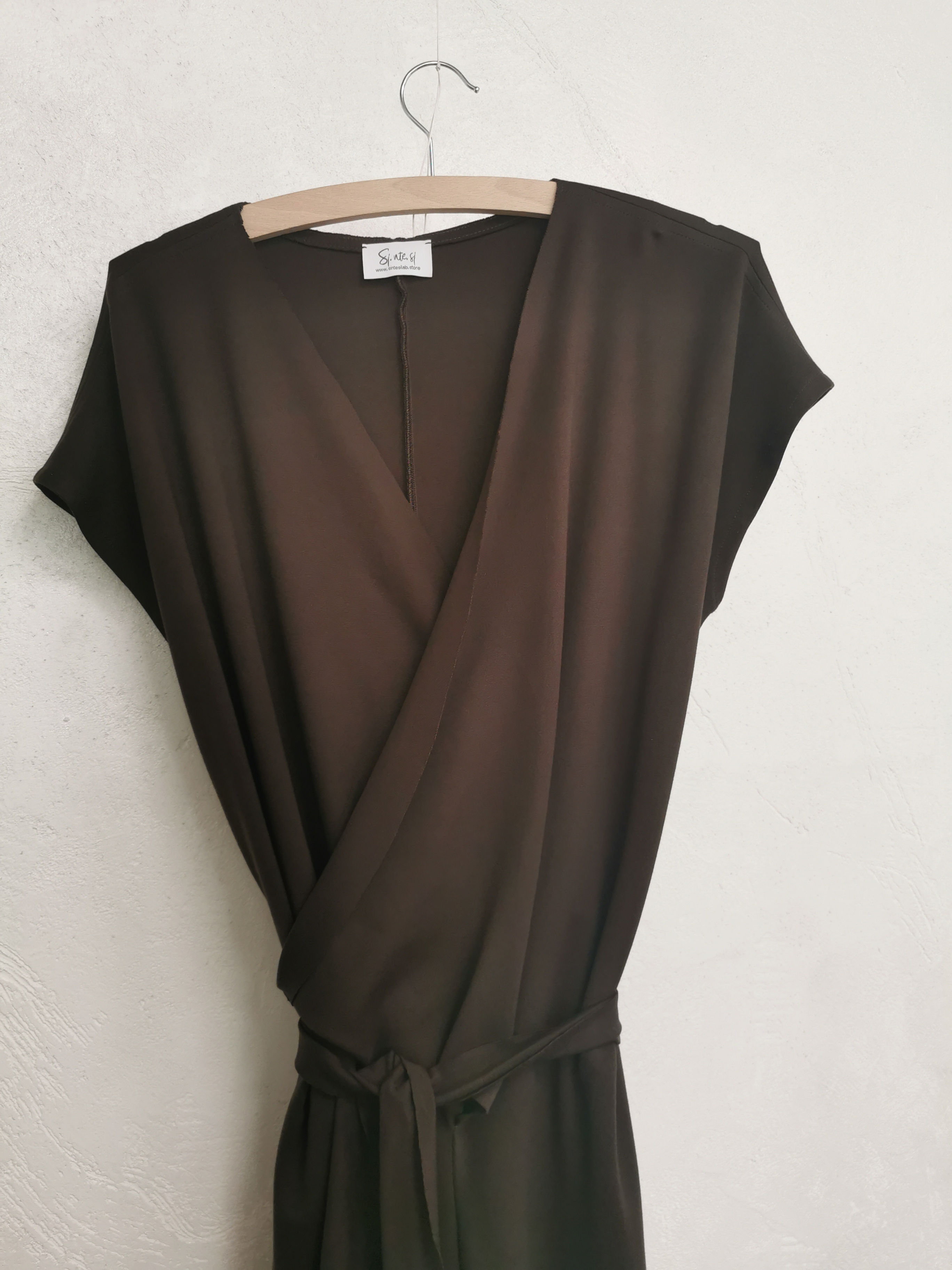 Tuta intera MILA in bamboo color marrone scuro