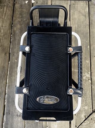 Zappawheels bike rack: sturdy, black platform