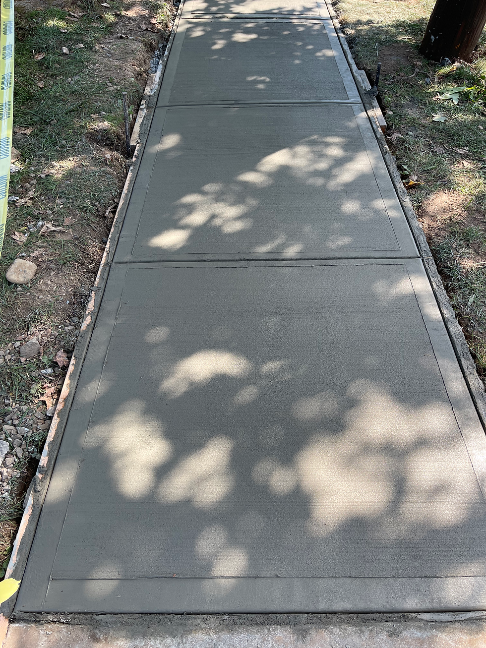 “New concrete sidewalk installation by Sela’s Contractor in Passaic County NJ”
