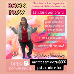 Now accepting bookings for promotions with Your PR Robin Shockley