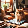 Cat reading iPad 2.webp