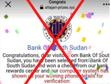 Fact-Check: Is the Bank of South Sudan offering rewards to its Website Visitors?