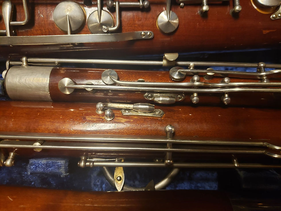Thumbnail: Oscar Adler Sonora 1358 Maple Bassoon! Reconditioned, White Leather Pads