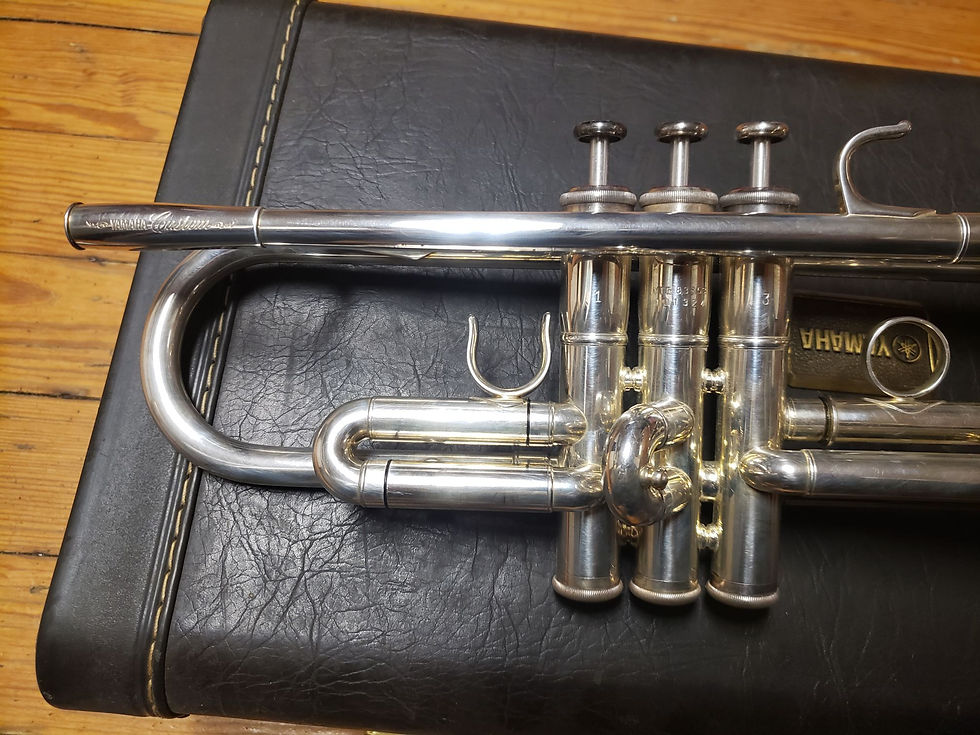 Thumbnail: Yamaha Custom 8335S Silver Trumpet--Near Perfect!