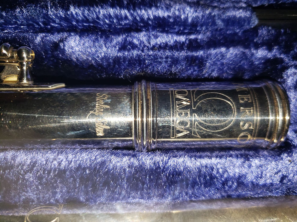 Thumbnail: Emerson Omega Sterling Flute! Open-Hole, Gold Plate, Gizmo Key!