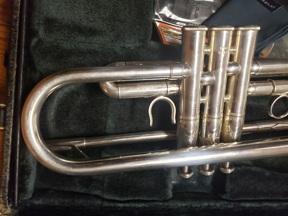 Thumbnail: Yamaha Xeno 8335S Silver Trumpet For Sale!