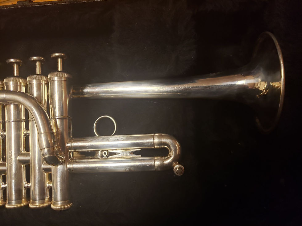 Thumbnail: Kanstul Custom Class 920S 4-Valve Silver Piccolo Trumpet!
