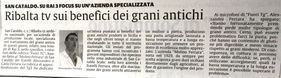 Ribalta tv sui benefici dei grani antichi