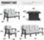 Thumbnail: Modern Aluminum Patio Furniture Set with Fire Pit Table, Outdoor Wicker Rattan