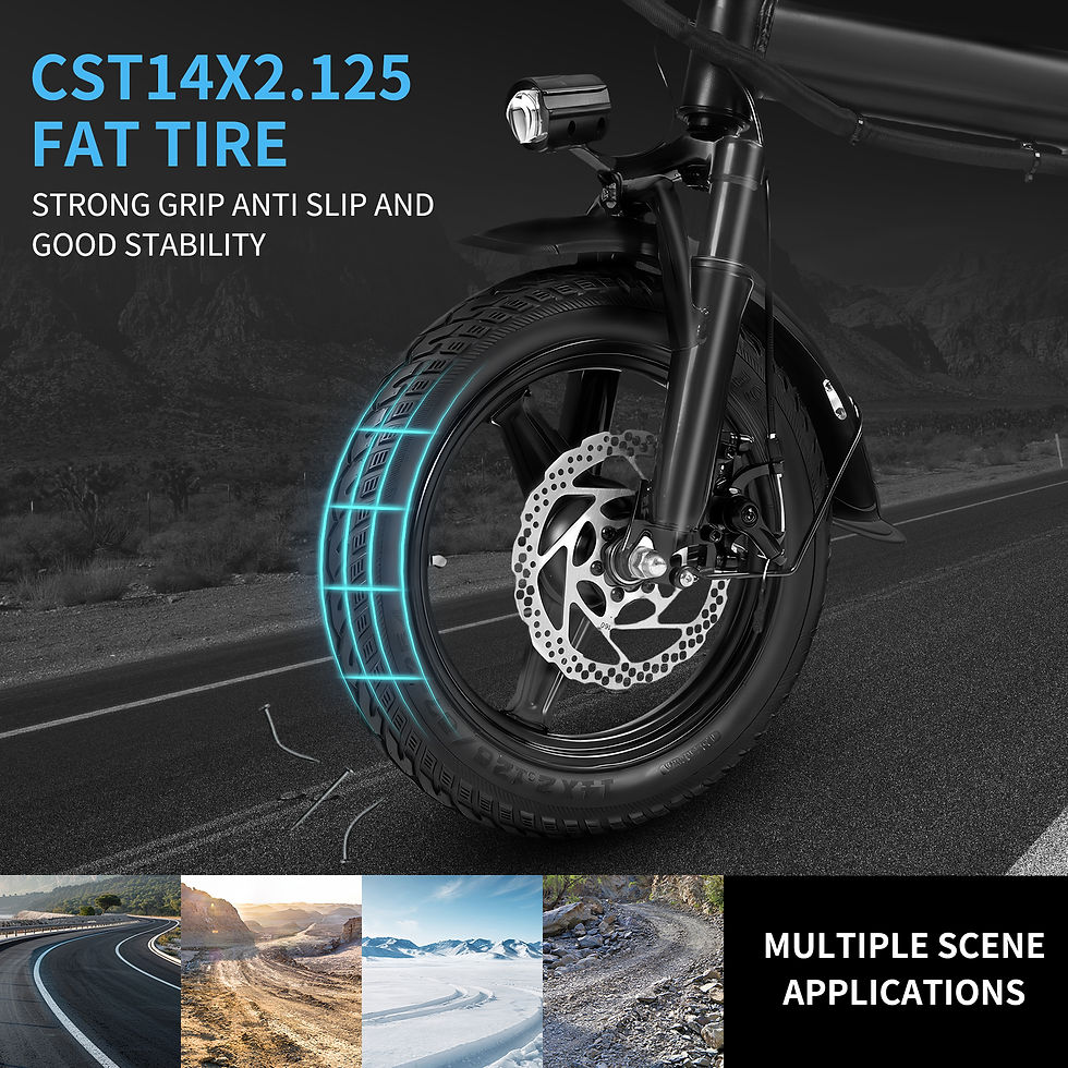 Thumbnail: 400W dual disc brake adult foldable electric bicycle with seat and basket