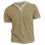Thumbnail: Men's Plain Henley Shirt Round Neck T-shirt   Short Sleeve Casual Street Wear 