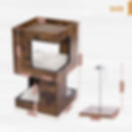 Thumbnail: Modern Cat Tree with Scratcher Board Furniture Bed 3 Levels Spacious