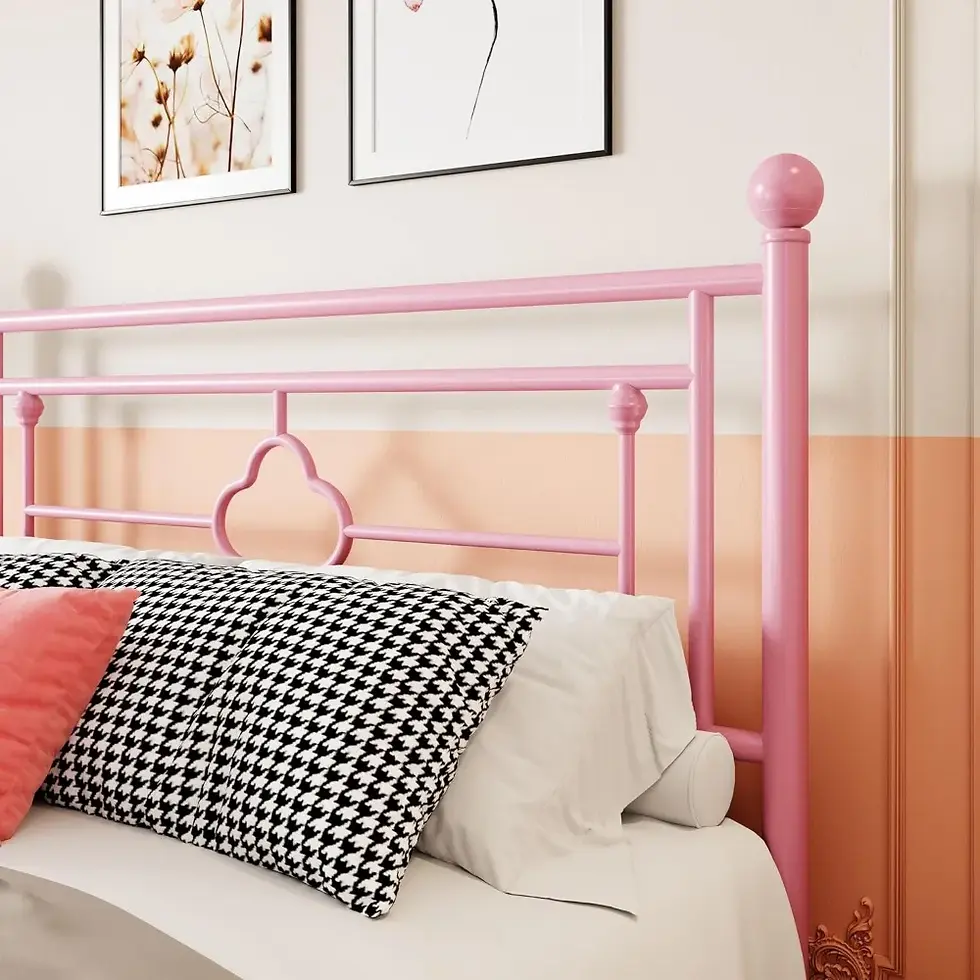 Thumbnail: Children's bed with retro headboard and tailboard