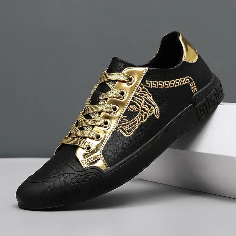 Thumbnail: Men's Leather Shoes Fashion Sneakers For Men Lightweight Driving Shoes